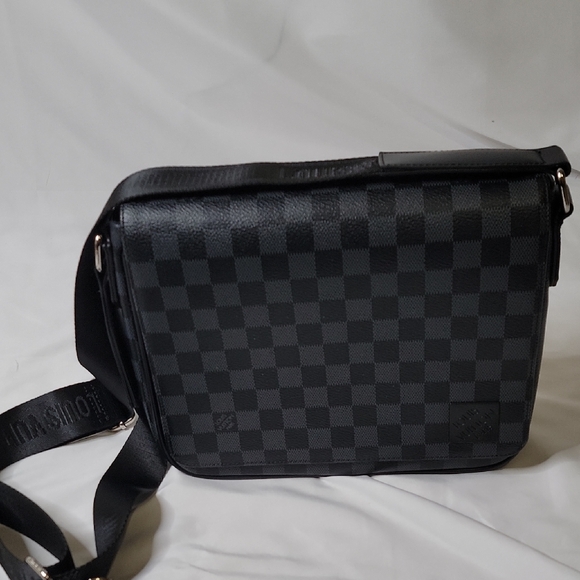 Louis Vuitton Other - Louis Vuitton Black Checkered Messenger Bag